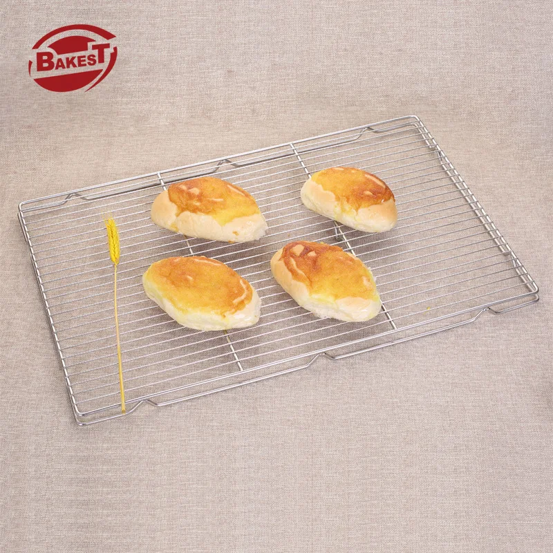 

Bakest 304 stainless steel drying net with feet/footless oil separator cake bread cooling rack baking tools