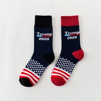 

wholesale hotsale Amazon custom high quality cotton funny comic fun trump usa socks