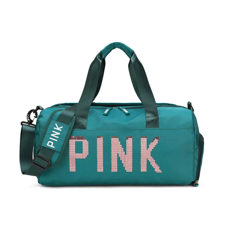 

Custom Fashion Logo Foldable Sport Gym Women Waterproof Travel Duffel Bag Pink Duffel Bag Duffle Bag