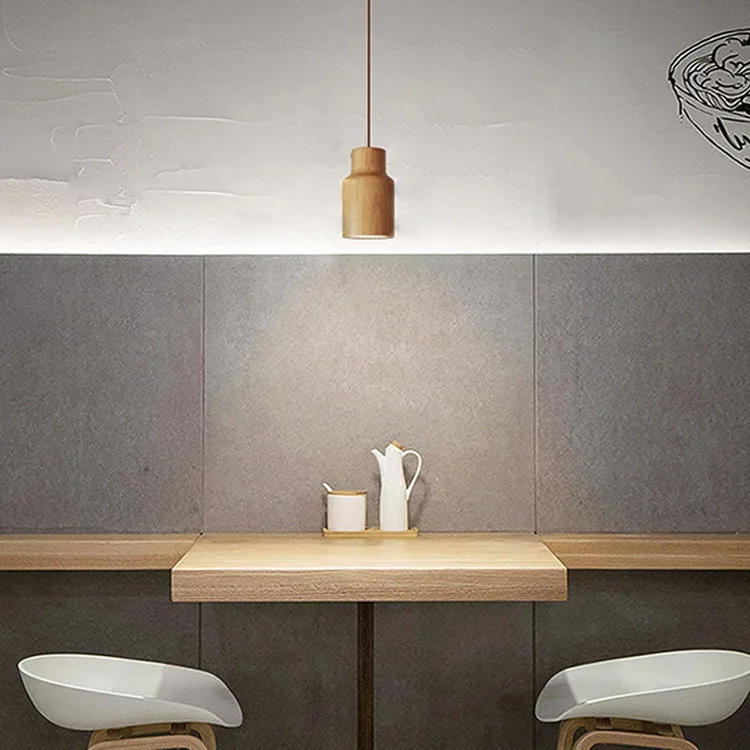 Small Dining Table Decor Contemporary Wooden Chandelier Lighting Coffee Shop Pendant Light