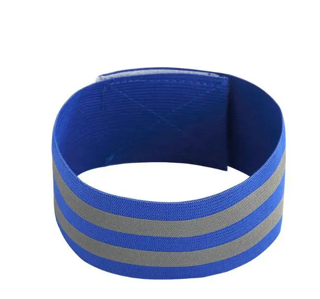 
factory wholesale safety in night double strips elastic high reflective running armband runner walker cycling cycle wristband 