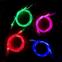 

2.4A High Speed USB data Cable - Flowing LED Light Up Charger Cables Usb Cable for IPhone Android Type-C Smart Phones