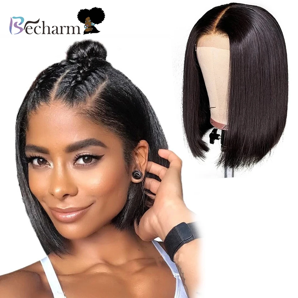 

Fashion Design 10-14 Inch Peruvian Human Hair Lace Frontal Short Bob Wig Wholesale Straight Human Hair Bob Peruvian Wigs Vendor