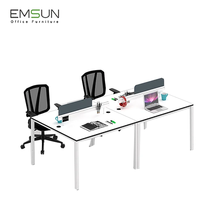 
Custom Furniture Desk White Office Table Modern Office Workstation Cubicle For 6 Person 