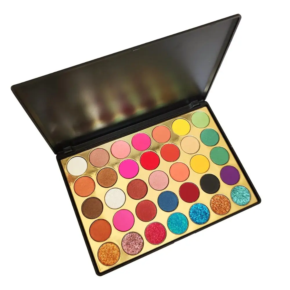 

Makefay makeup high pigment eyeshadow private label 35N7 color eye shadow palette, 35 colors