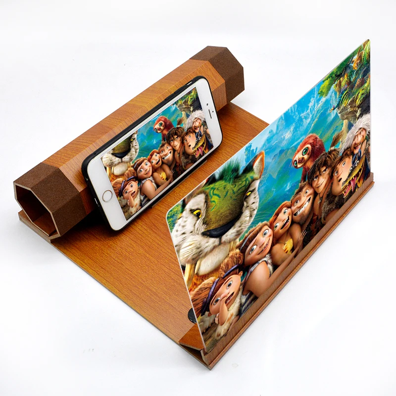 

Smartphone screen bamboo mobile phone amplifier, Red, yellow, black,walnut color