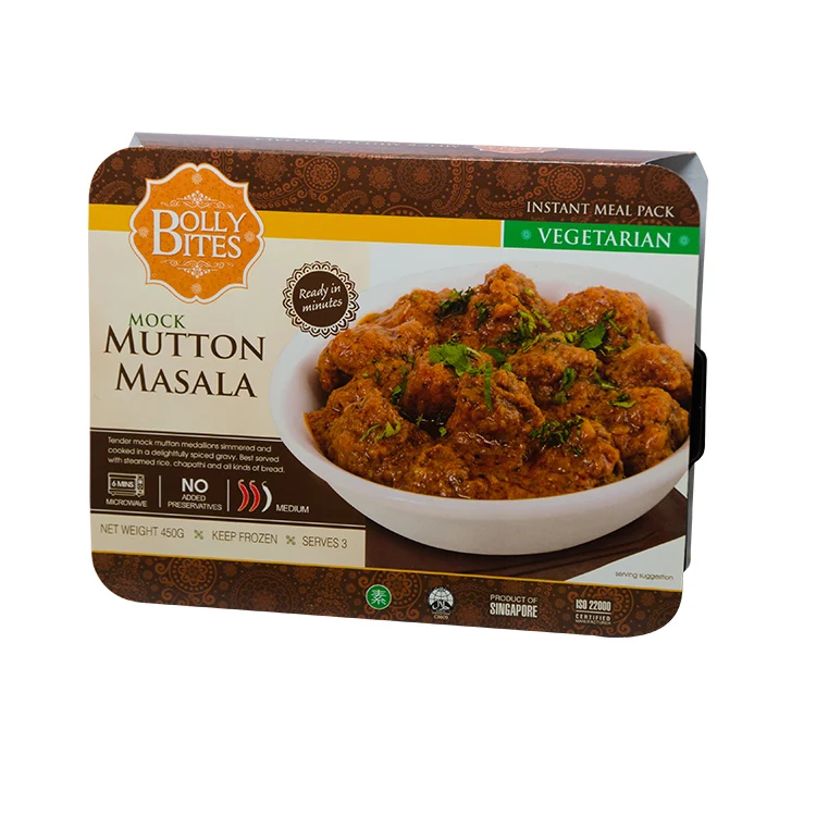 
Singapore Bollybites Best Selling Instant Meat for Vegan Mock Mutton Masala 