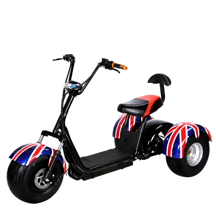 

China Supplier Factory 20A Electric Citycoco Scooters 2000W Two Wheel Electric Air Tire Trike Motorcycle Germany Warehouse, Black