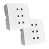 US/USA/America 240V 250V AC 16A 16 amp 3 gang 2pin 2pole/ 3gang 2 pin power traditional open install wall recessed socket outlet