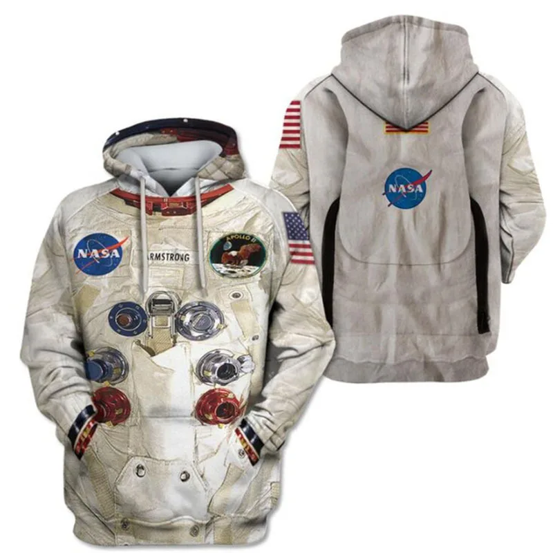 

2021 autumn and winter New Fashion Space Suit 3D Digital Printed Fleece Hoodie Wholesale Plus Size Sweater For Men, As picture