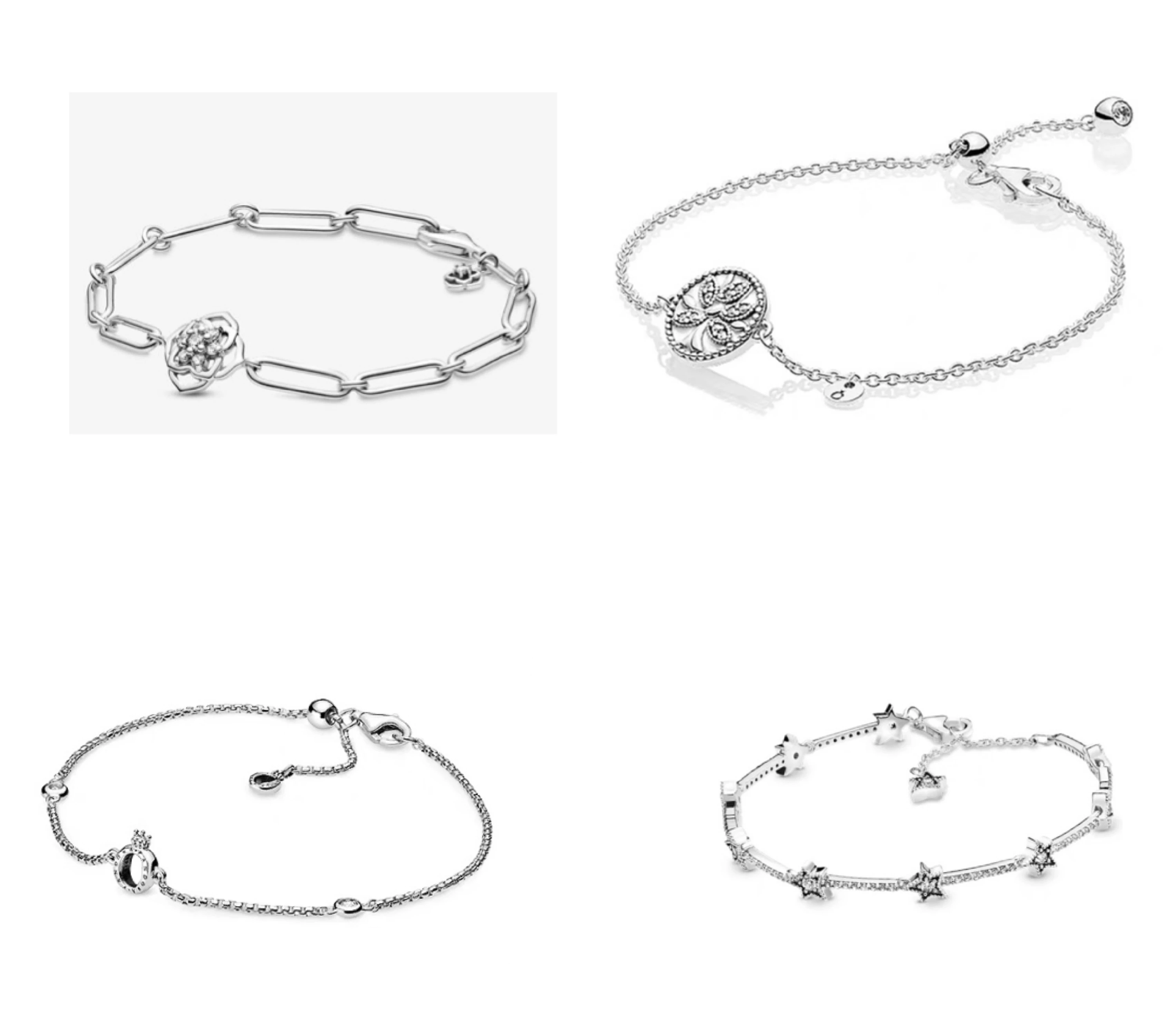 

Panduo wax 925 silver rose petal chain bracelet to send girlfriend gifts trendy