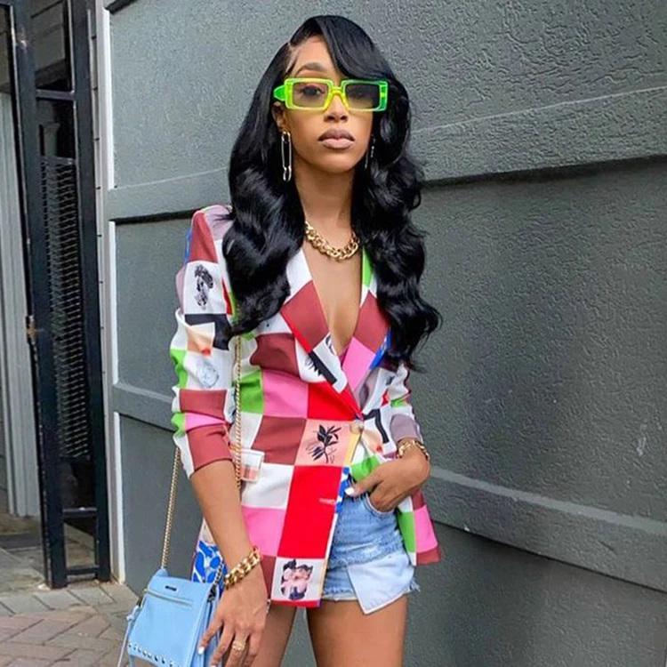 Notch Collar Printing Patchwork Top Grid Contrast Color Plaid Long Sleeve Coat Fall Winter 2022 Womens Fashion Blazers Suit, Multicolored
Notch Collar Printing Patchwork Top Grid Contrast Color Plaid Long Sleeve Coat Fall Winter 2022 Womens Fashion Blazers Suit, Multicolored