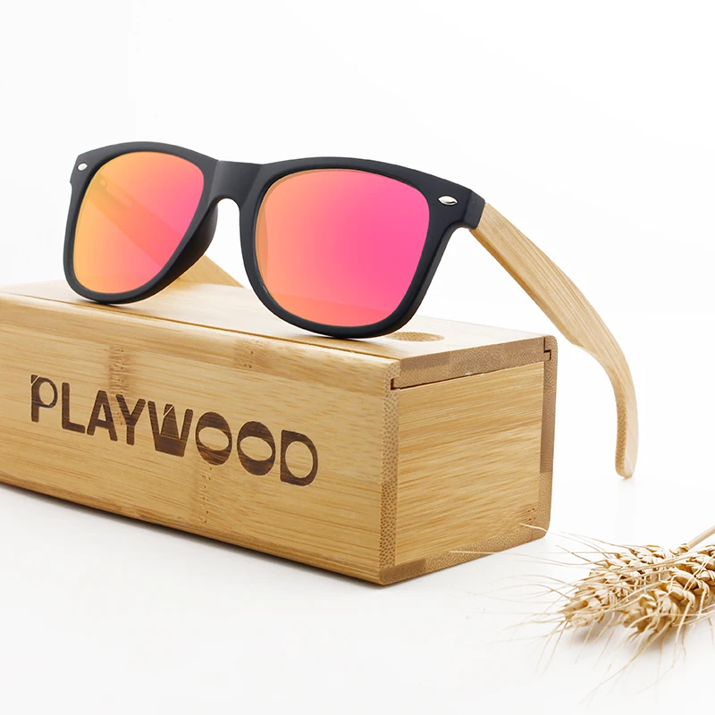 
Men Polarized Wood Sunglasses 2020 Custom Logo Polarized Bamboo Wooden Sunglasses in Stock 