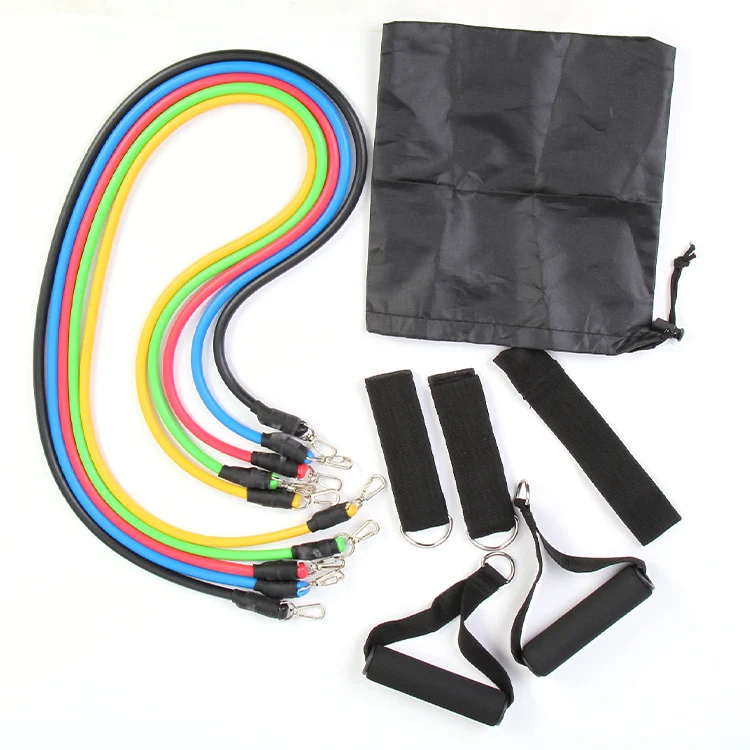 

2021 Best selling Strength Gym Equipment Fitness Pull Rope Resistance Bands Resistance Bands Set, Black, blue, yellow, green, red