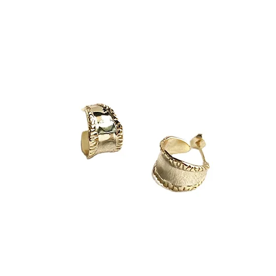 

Gold Plated 925 Sterling Silver Irregular Stud Earrings for Lady