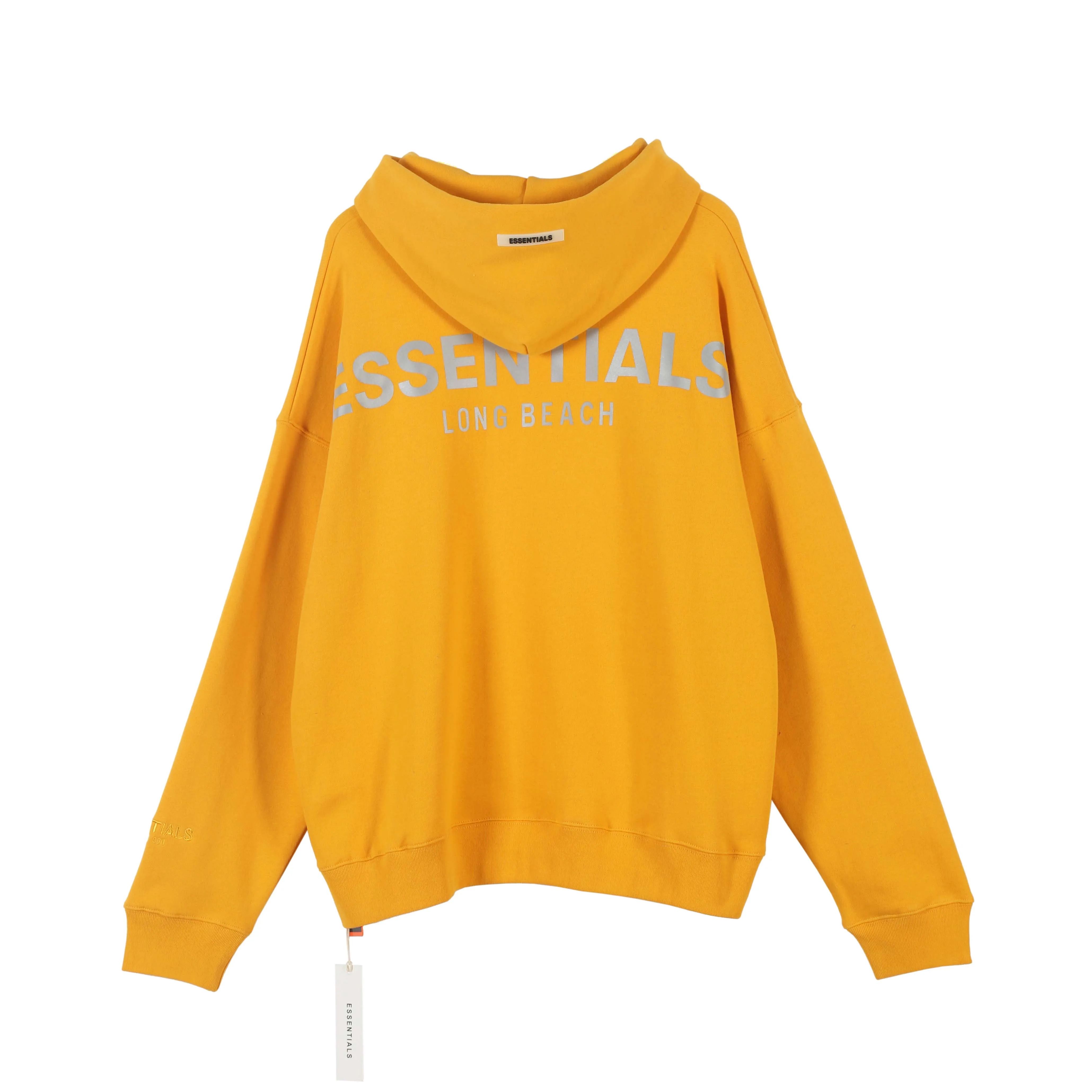 

Men's women's ESSENTIALS 3M letters reflective print hoodie Kanye West gold loose casual hip-hop plus velvet pullover