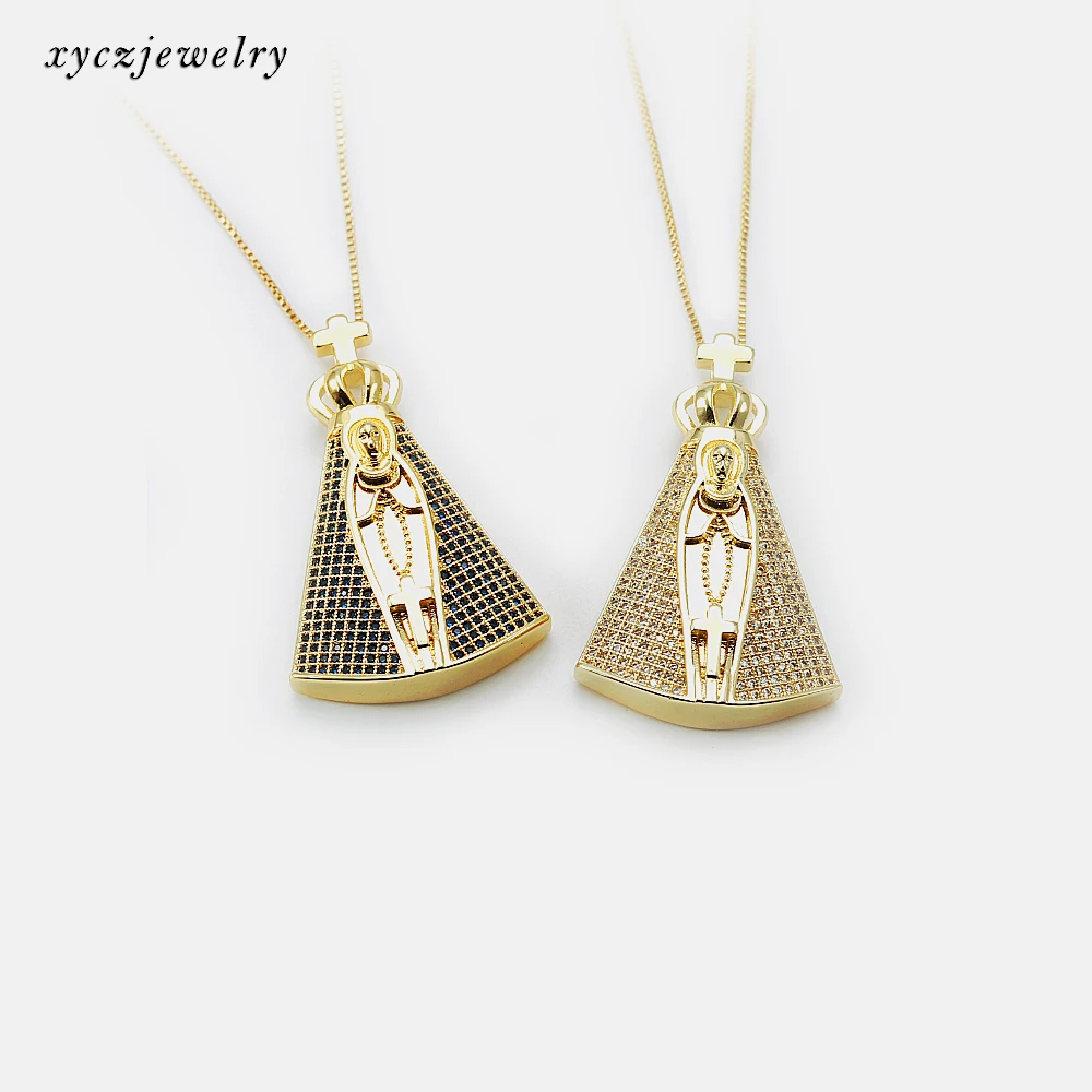 

Hot Religious Necklaces High Quality White Zircon Religious Jewelry Pendant Necklaces