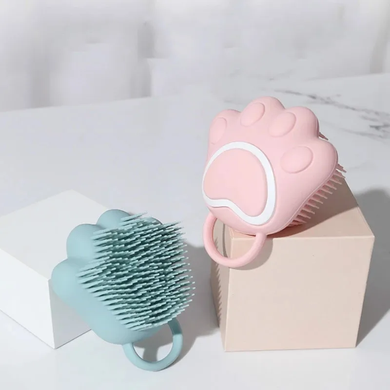 

Cartoon Cat Paw Baby Shower Brush Silicone Body Massage Bath brush Bathroom Accessory