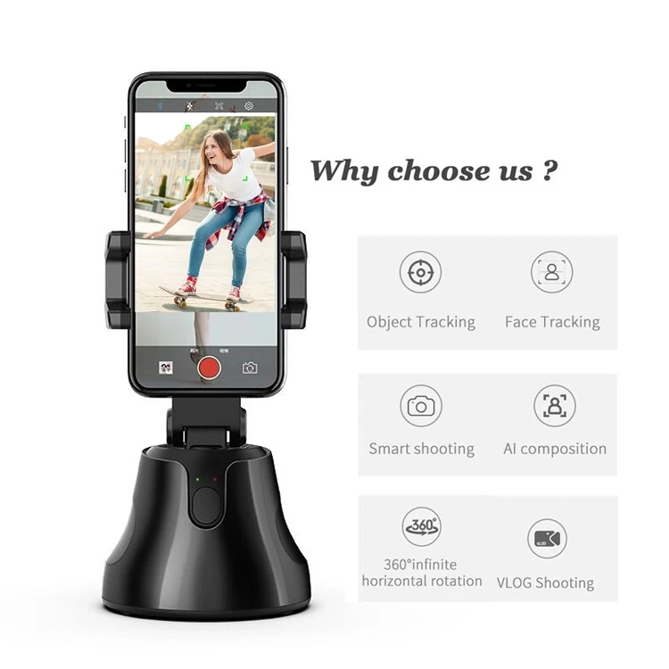2020 360 Degree Auto Face Tracking Camera Phone Holder Smart Apai Genie ...