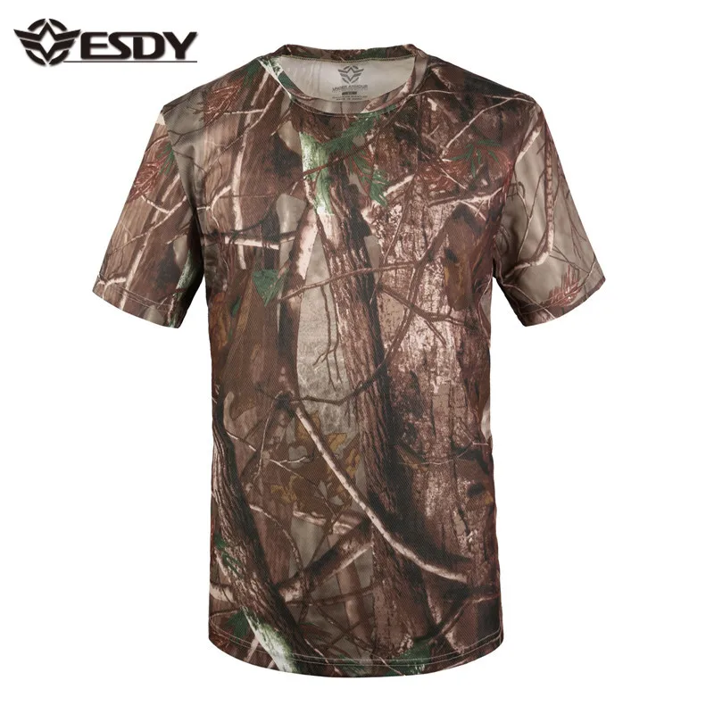 

16-Colors Multifunctional Camo Round-Neck Short Sleeve outdoor Army fans men's tactical T-Shirts