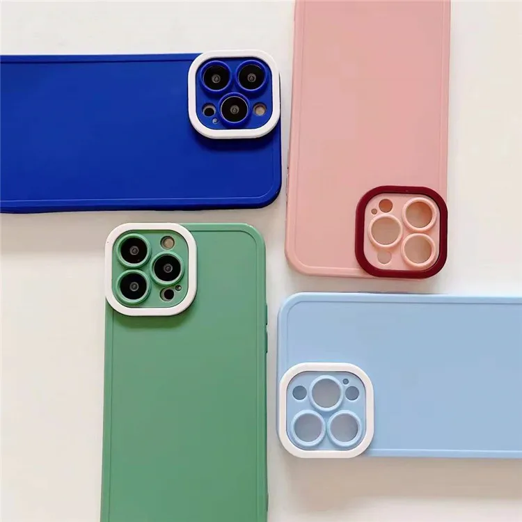 

New Arrivals Shockproof Protective Phone Cases for iPhones TPU Shell Phone Cases for iPhone 13 12 11 pro max SE2020 XS 8 7 Plus, White, black, blue, pink, green, red, light blue, brown