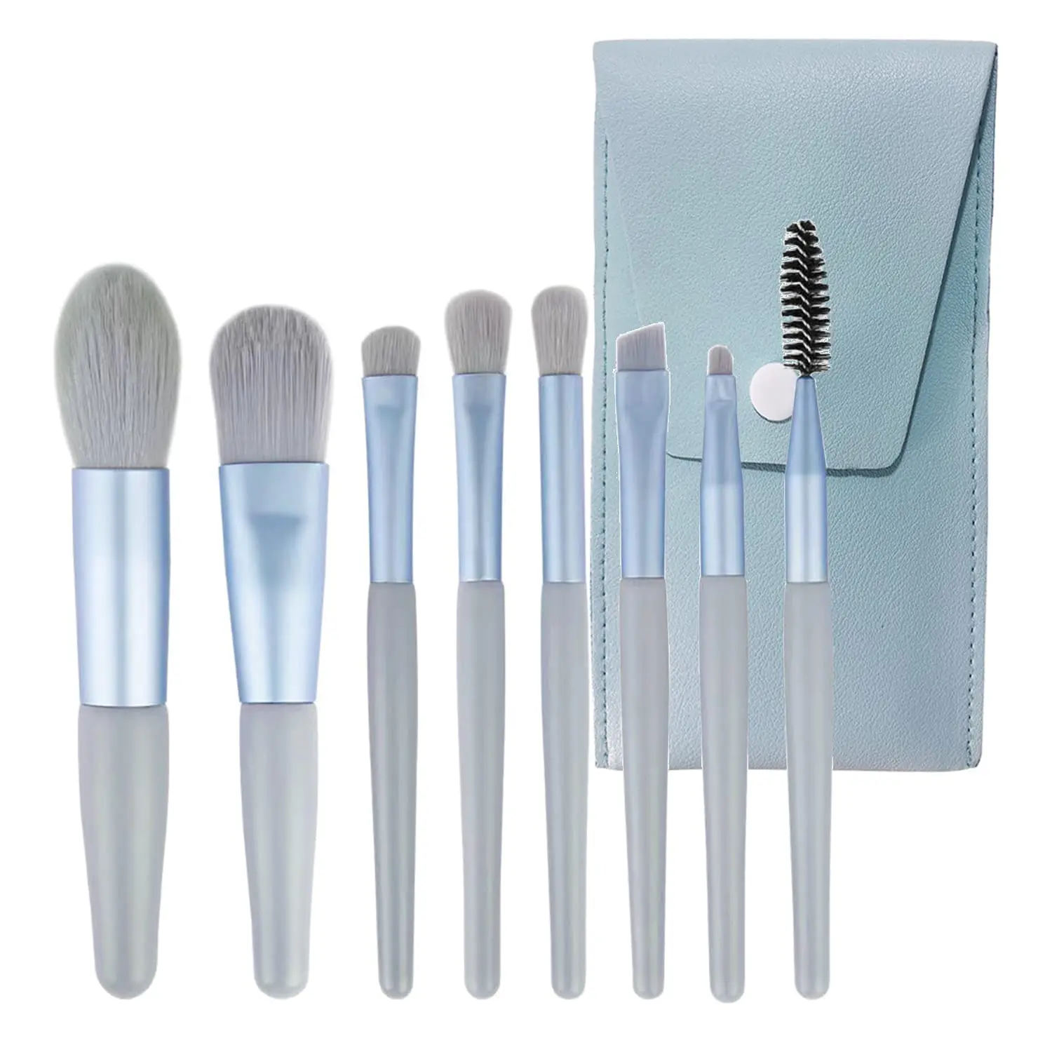 

8 Pcs Makeup Brush Set Lip Brush Foundation Blend Blush Concealer Eye Shadow Blend Eye Liner Makeup Brush Set