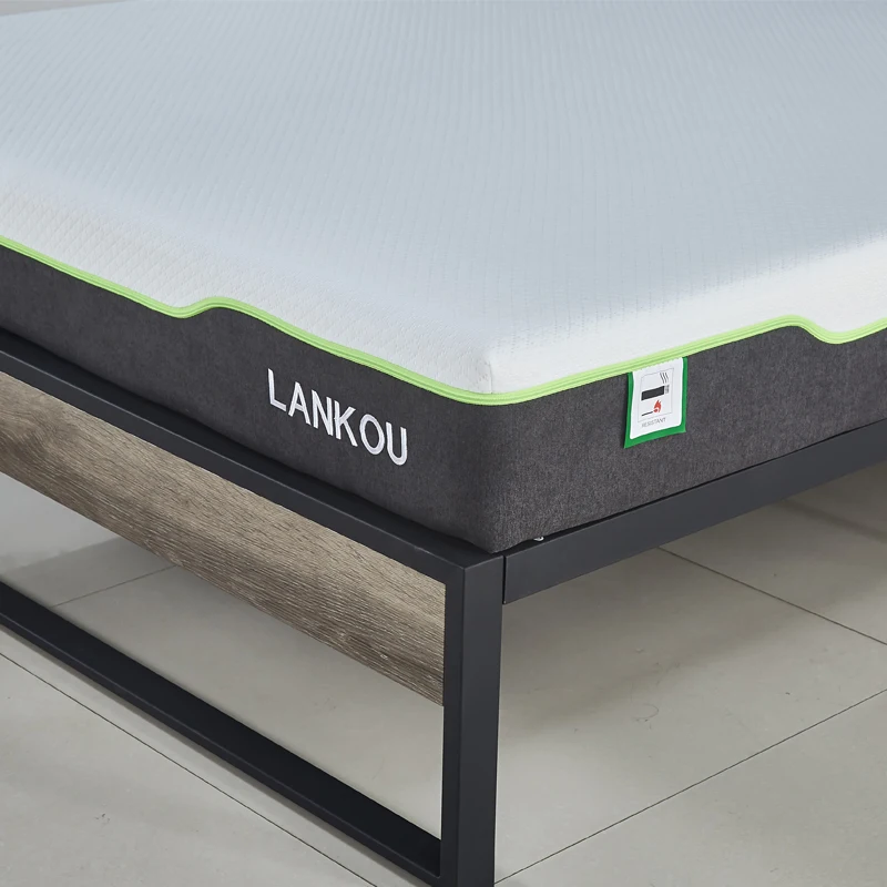 

LANKOU Double Mattress Memory Foam Mattress Breathable Mattress Medium Firm with Soft Fabric Fire Resistant, Customized color