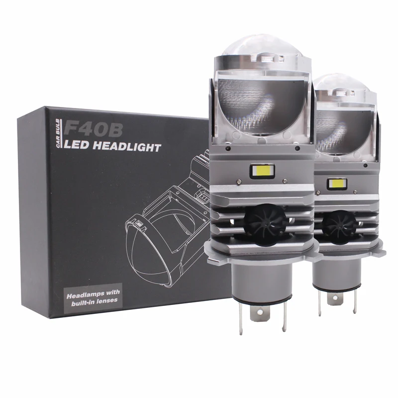 

F40B 80W 10000LM H4 9003 HB2 LED Headlight Lamp Projector Lens CSP DC 12-18V Auto H4 Hi/Lo Beam Car LED headlight Bulb