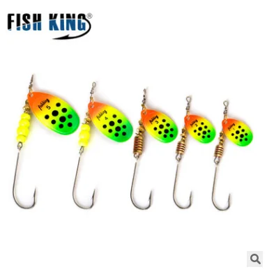 

fish king 4# 10.5g 9.9cm artificial metal spoon fishing lure spinner fishing pesca, As picture