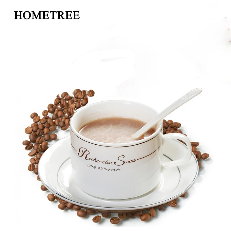 

150ml Jingdezhen Ceramic Coffee Cup Bone Chinese Coffee Cups With Dish Spoon Set Office Afternoon White Tea Mug