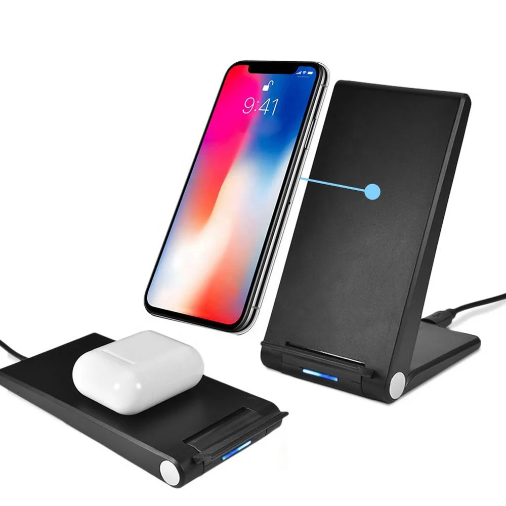 

10W/15W/20W Foldable Fast QI Wireless Charger Stand Holder for HUAWEI MATE40 P40 IPhone 12 11 X XR XS Samsung S20 Note20 S9