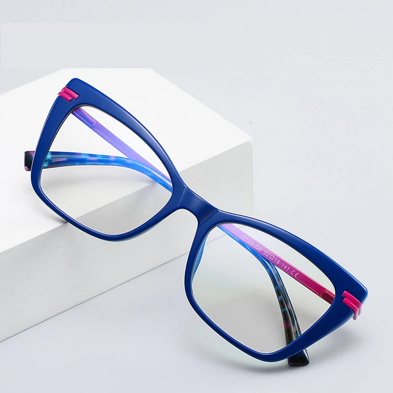 3105 TR90 Cat Eye Anti Blue Glasses Frames Retro Men Women Optical Fashion Computer Glasses