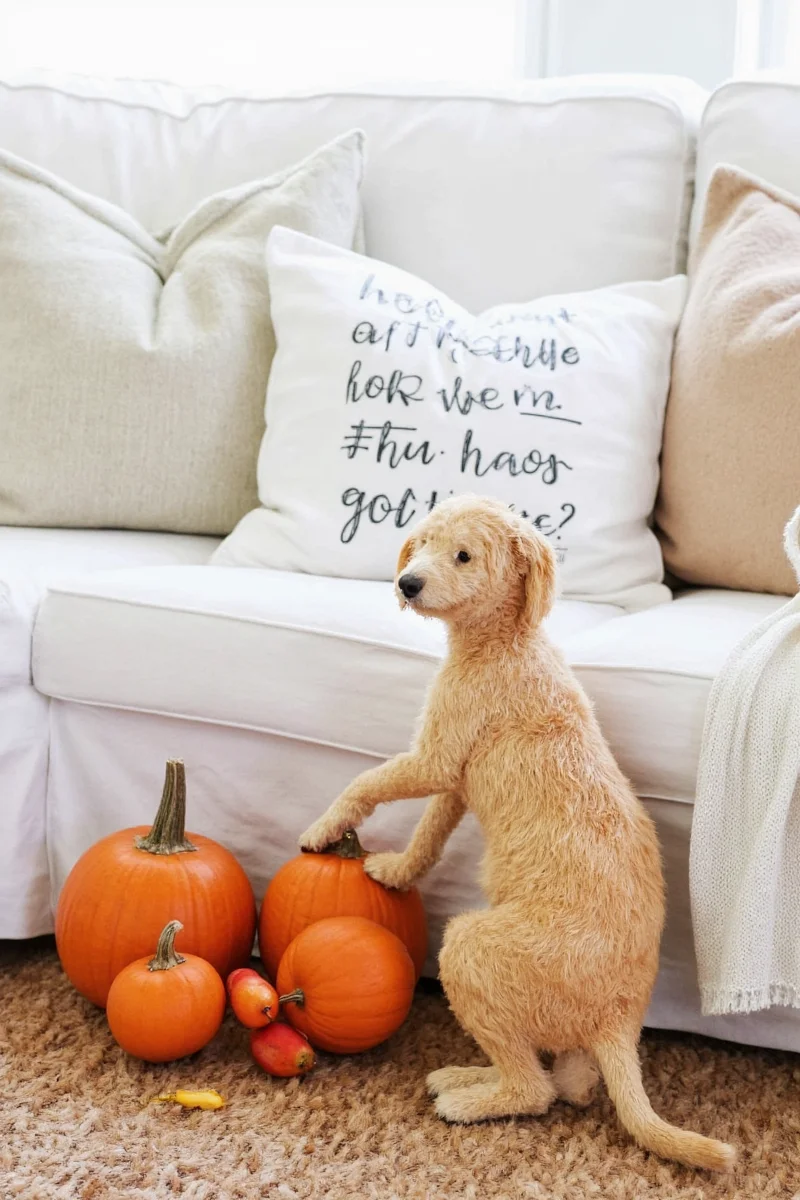 DIY mason jar candle holders decorated for fall