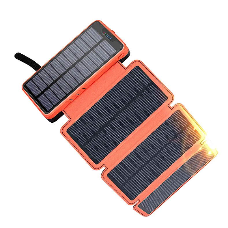 

3 in 1 Foldable Solar panal Power Bank 10000mAh / 20000mAh portable charger battery solar power bank for camping