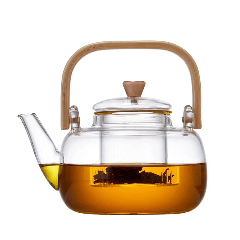 

Glass Tea pot with Handle Blooming Loose Leaf Teapots
