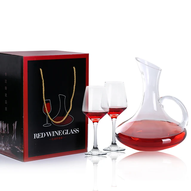 

factory sell 350ml crystal wine glass and wine glass decanter set