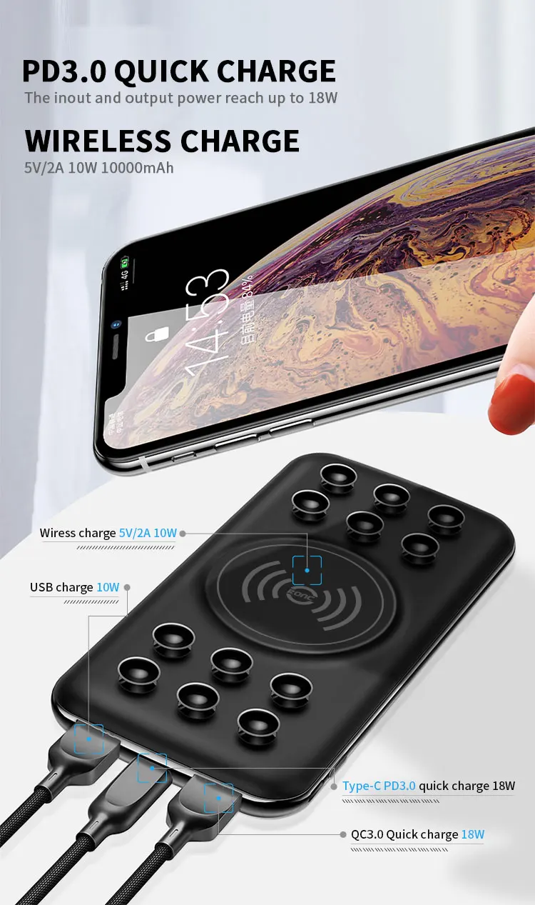 Fast Charging Best PVC Board Qi Shared Magnetic Custom Logo Laptop Portable Disposal Mini Mobile Charger Wireless Power Bank - ANKUX.COM