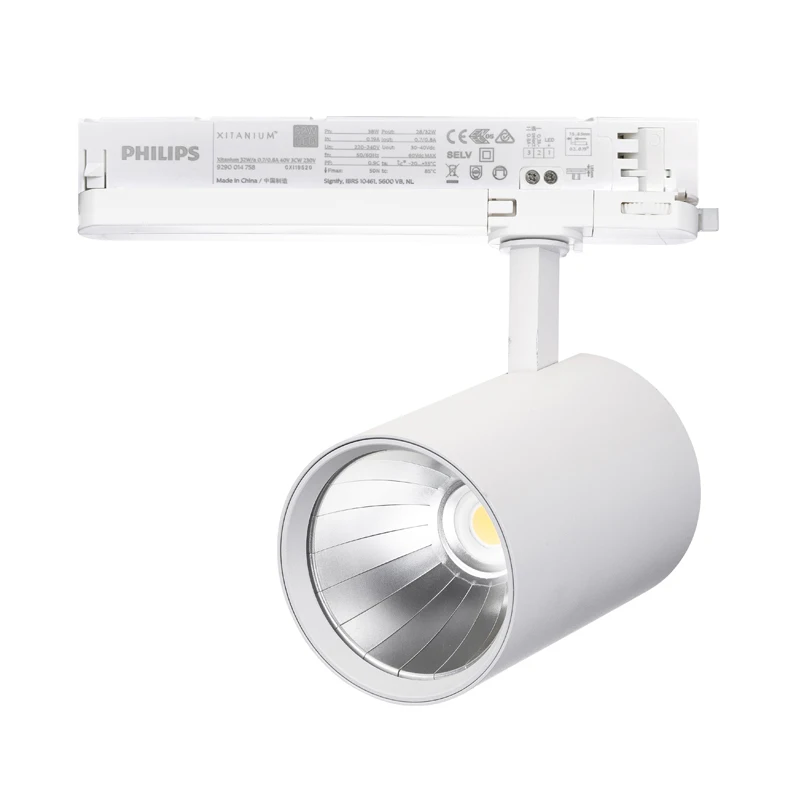 3900lm indoor clothing shop 3phase 4wires 30w 34W 38w rail cob lighting led track light