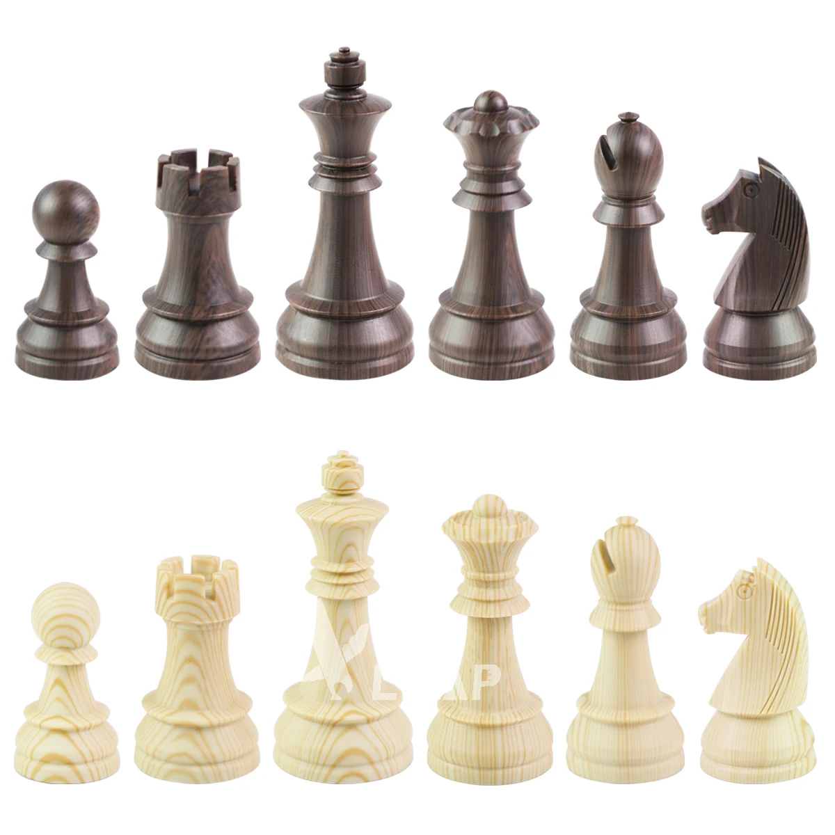 

Wholesale ABS material 3.75 inch 9.7cm 34 set Tournament solid chess pieces wooden manufacturers de ajedrez