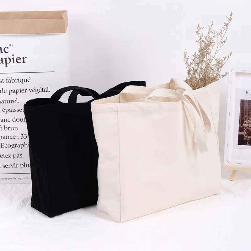

Wholesale Shopping Tote Bag Reusable Women Printed Cotton Canvas Bag with Custom Printed Logo