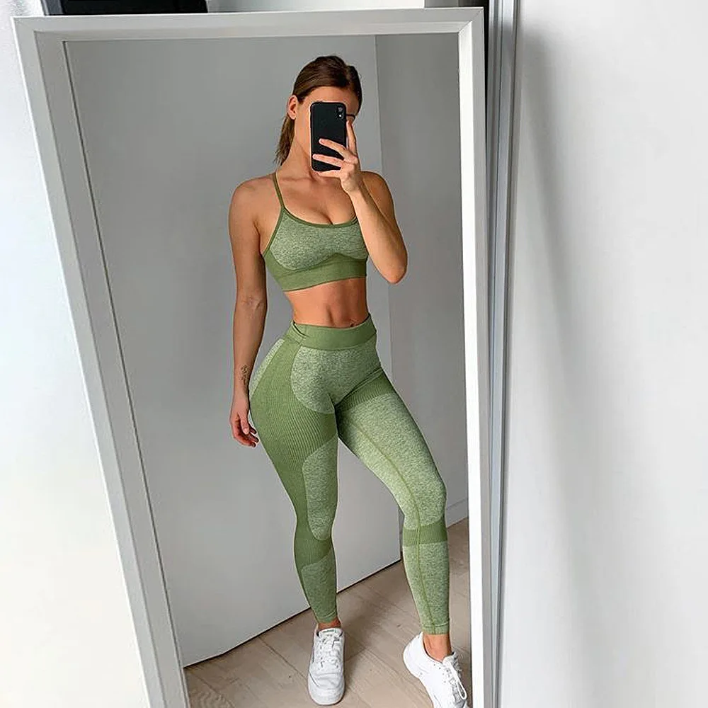 green workout outfit