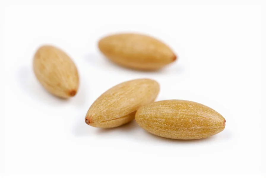 Close-up photography of celery seeds showing their small brown oval shape against a white background