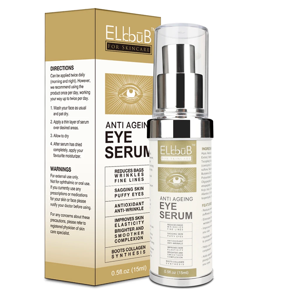 

ELBBUB Private Label Skin Care Eye Treatment Serum Anti Aging Anti Wrinkle Collagen Eye Cream