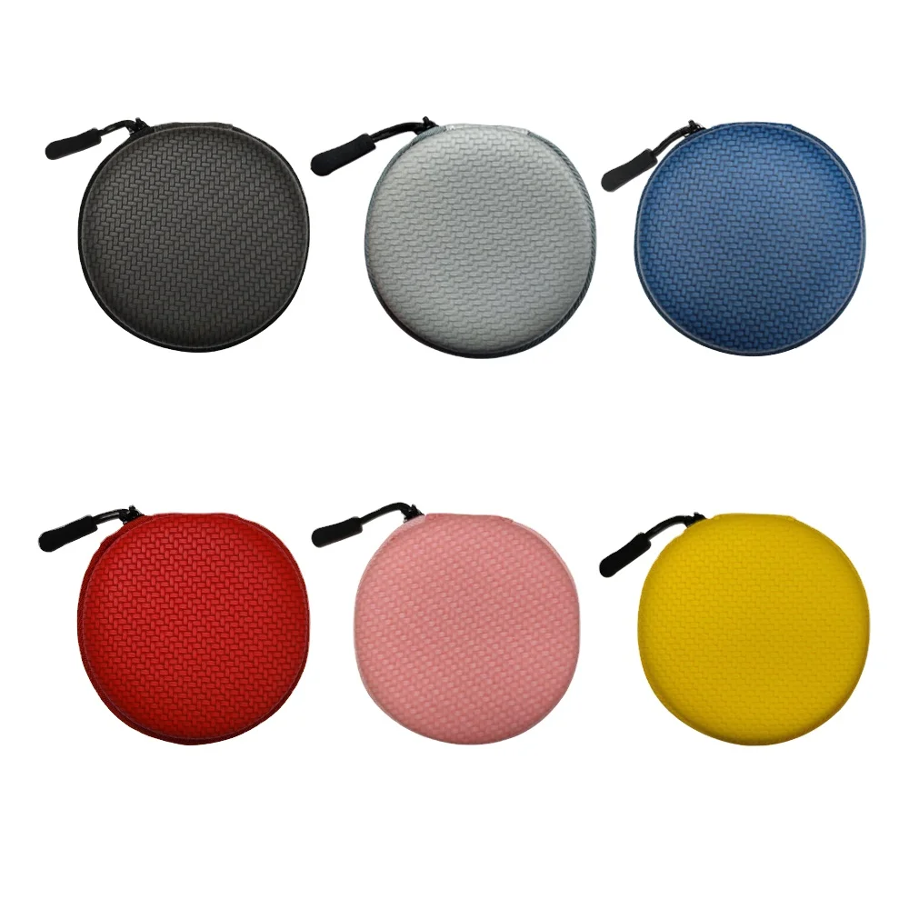 

Carrying Zipper Portable Data Line Storage Case Headphone Case EVA Earbud Earphone Case, Black/grey/blue/red/pink/yellow