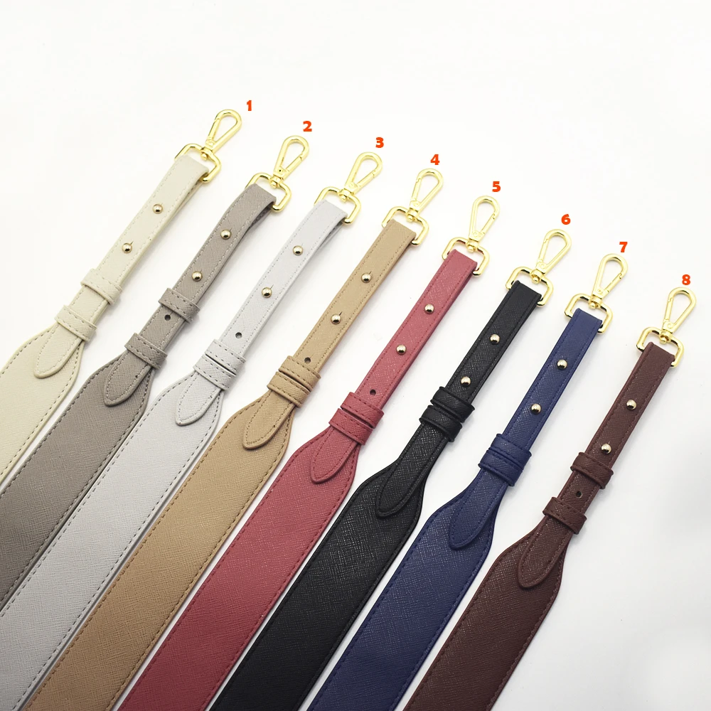 

Adjustable Bag Strap Gold Buckle Handbag Straps Replacement Parts Bag Belts Leather Handles for Women Shoulder Bags Accessories, As picture