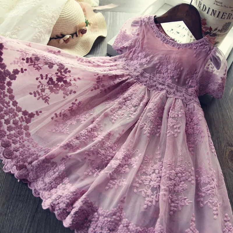 

Kids Dresses For Girls Mesh Lace Princess Baby Girl Clothes Summer Sleeveless Dress Kid Clothes Y12599, Can follow customers' requirements
