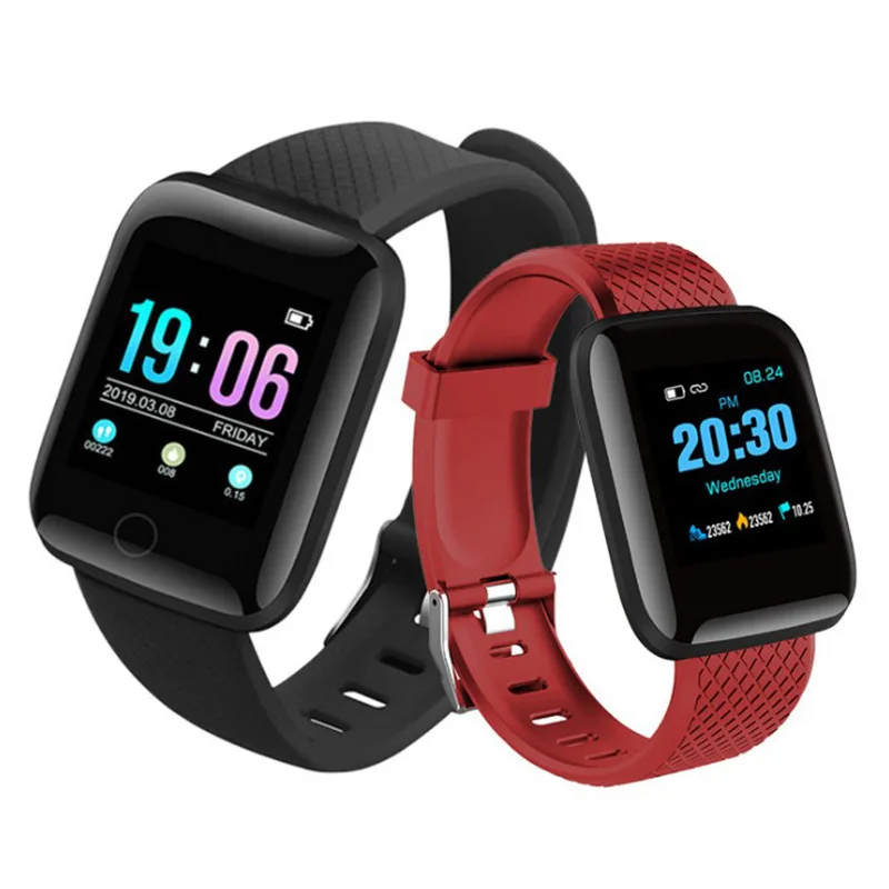 

Latest hot selling cheap BT reloj smart watch touch screen waterproof sports health monitoring 116 plus smart bracelets, Multi