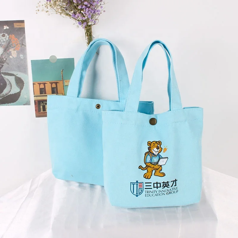 

24*19cm Wholesale Makeup Bag Travel Cosmetic Bags Canvas Lunch Tote Handbag Reusable Canvas Fabric Lunch Bags