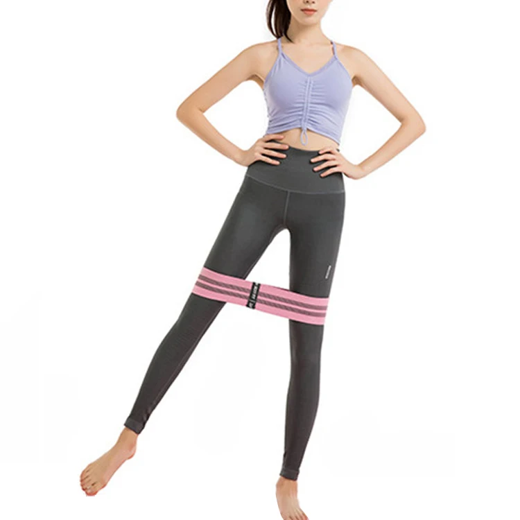 

New beautiful polyester elastic resistance yoga belt for hip
