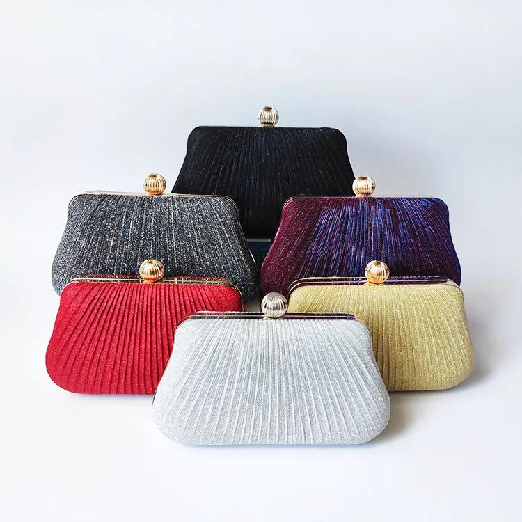 

2020 latest design evening dress clutch bag girl party party clutch bag girl clutches evening money clutch purse, Black red blue grey gold silver